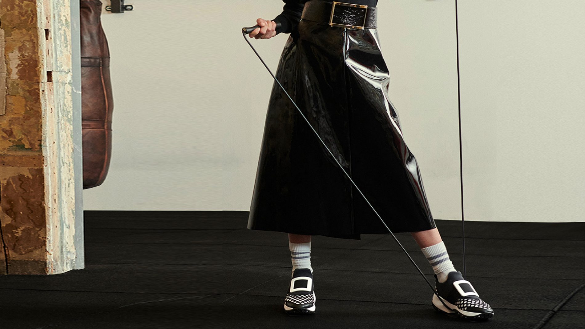 英格列斯设计师鞋履 Roger Vivier 黑色运动鞋